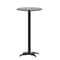 Flash Furniture 23.25 in L, 23.25 in W, 45 in H, Aluminum, Stainless Steel Top, Black TLH-059A-BK-GG - alternate 8